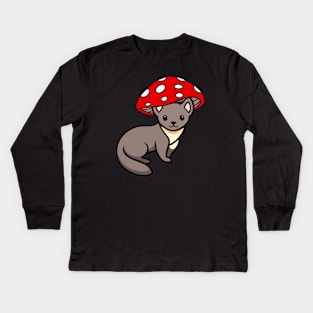 European pine marten mushie Kids Long Sleeve T-Shirt